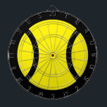 Yellow tennis ball custom dartboard<br><div class="desc">Yellow tennis ball custom dartboard. Novelty dart board with custom design. Personalise with text optionally. Colours can be changed too. Cool wall decor for home,  office,  club house,  party etc.</div>