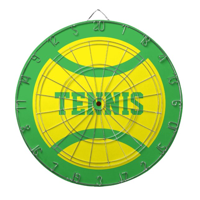 Yellow tennis ball dartboard game (Front)