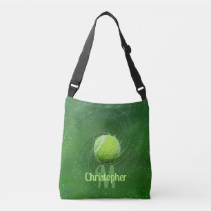 Yellow Tennis Ball Personalised Crossbody Bag