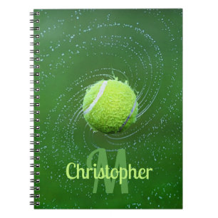 Yellow Tennis Ball Personalised Notebook