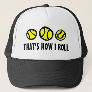 Yellow tennis ball trucker hat   That's how i roll