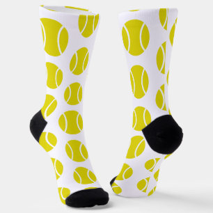 Yellow Tennis Balls Pattern Socks