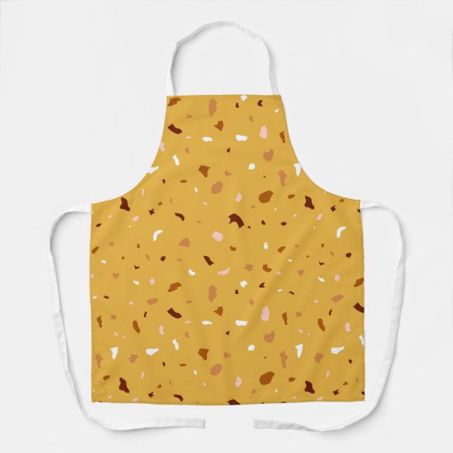 Yellow Terrazzo Pattern Apron (Front)