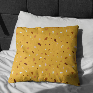 Yellow Terrazzo Pattern Cushion
