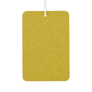 Yellow textured surface with swirling pattern car air freshener