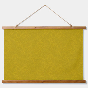 Yellow textured surface with swirling pattern hanging tapestry