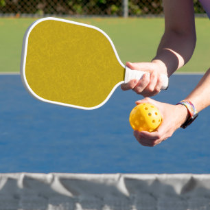 Yellow textured surface with  swirling pattern pickleball paddle