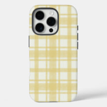 Yellow textured yellow gingham plaid phone case