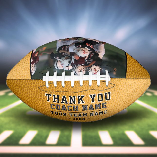 Yellow Thank you Coach Team Name Photo American Football (Creator Uploaded)