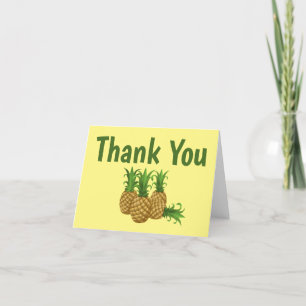 Yellow Thank You Notes Tropical Pineapple Design