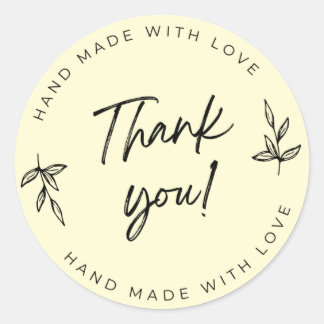 Yellow Thank You Stickers