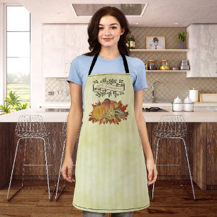 Yellow Thanksgiving Pumpkins and Squash Apron