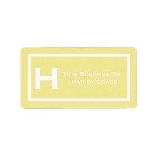 Yellow This Belongs To Labels Camp School Book