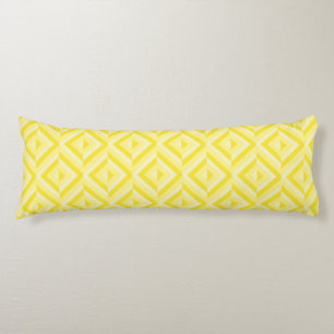 Yellow Three-Tone Diamond Pattern Body Cushion