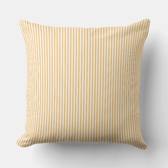 Yellow Ticking Stripe  Cushion (Front)
