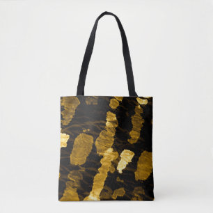Yellow tie-dye splash, watercolor pattern. tote bag