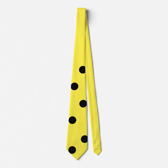Yellow Tie with Black Dots - Man with Hat Costume (Front)