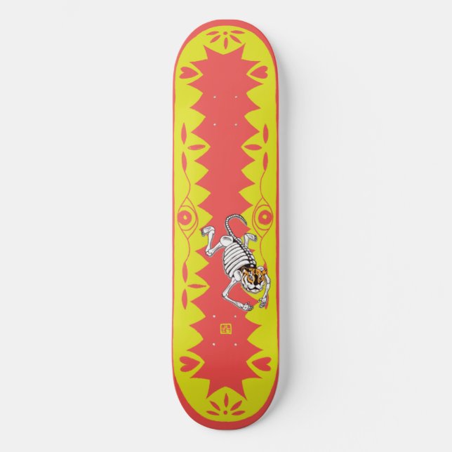 Yellow Tiger Skateboard (Front)