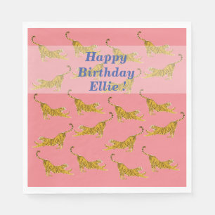 Yellow Tigers Art  Napkins