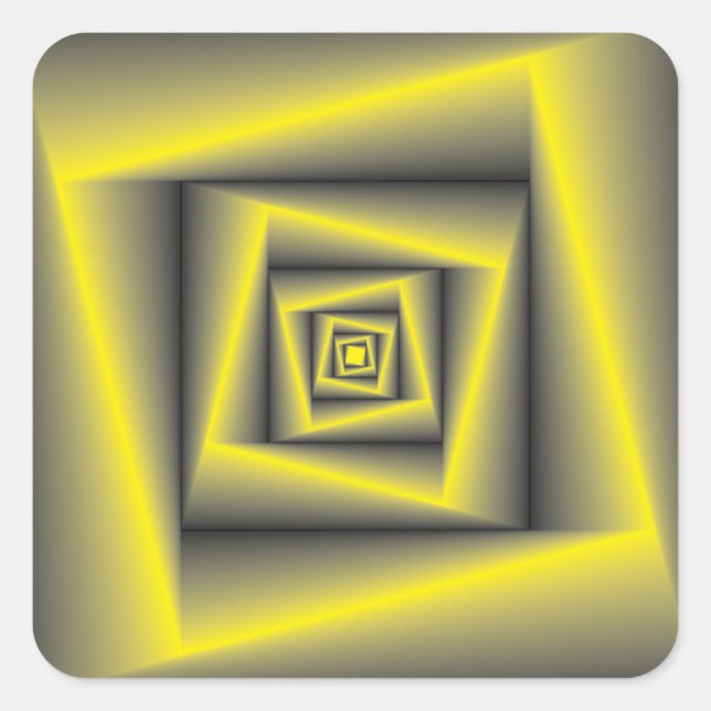 yellow to black faded square sticker (Front)