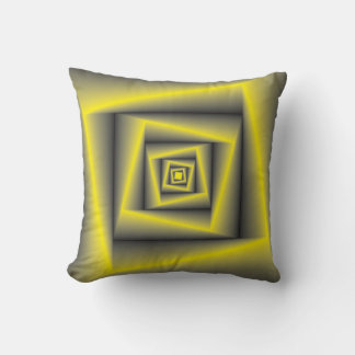 yellow to black rose like abstract design cushion