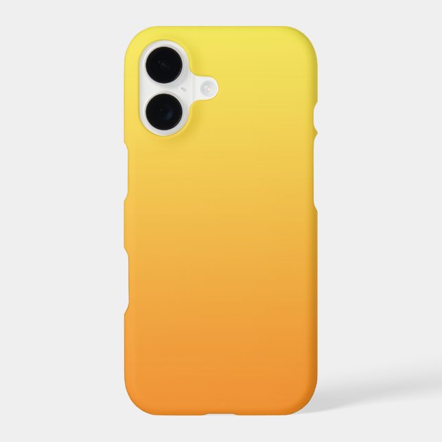 Yellow to Orange Gradient, Minimalist Sunset Ombre (Back)