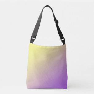 Yellow to Purple Colorblock Gradient Crossbody Bag