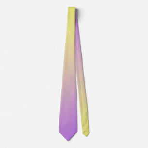 Yellow to Purple Colour-block Gradient Tie