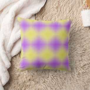 Yellow to Purple Diamond Pattern Gradient Cushion