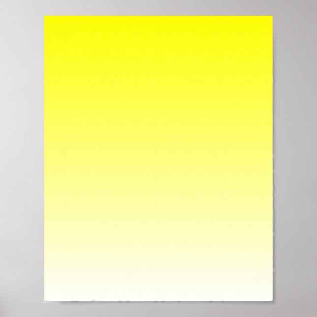 Yellow to White Gradient Poster (Front)
