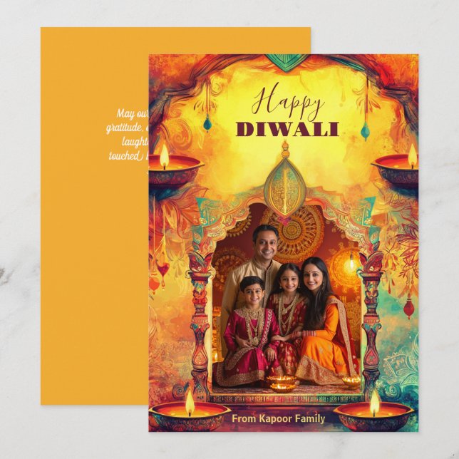 Yellow toned  Diwali Splendour (Front/Back)