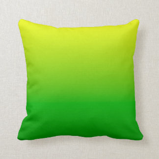 yellow top green bottom gradient cushion