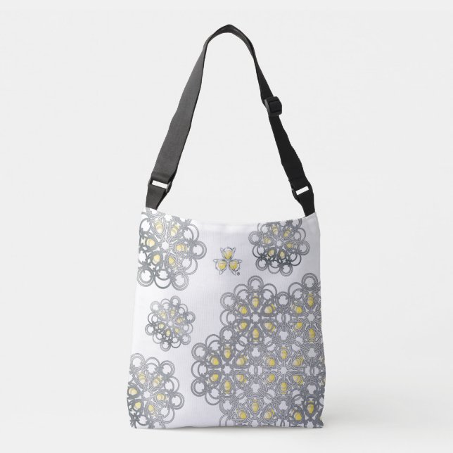 Yellow Torusphere PolyHexaBloom Crossbody bag (Front)