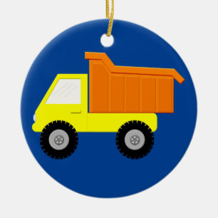 Yellow Toy Truck Ceramic Tree Decoration