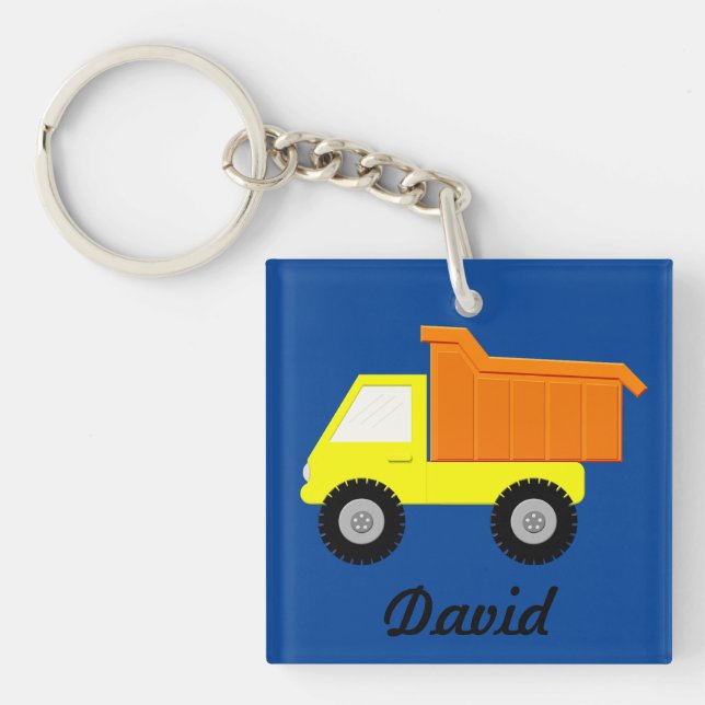 Yellow Toy Truck Key Ring (Front)