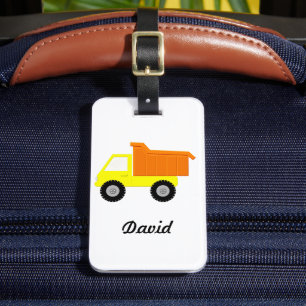 Yellow Toy Truck Luggage Tag