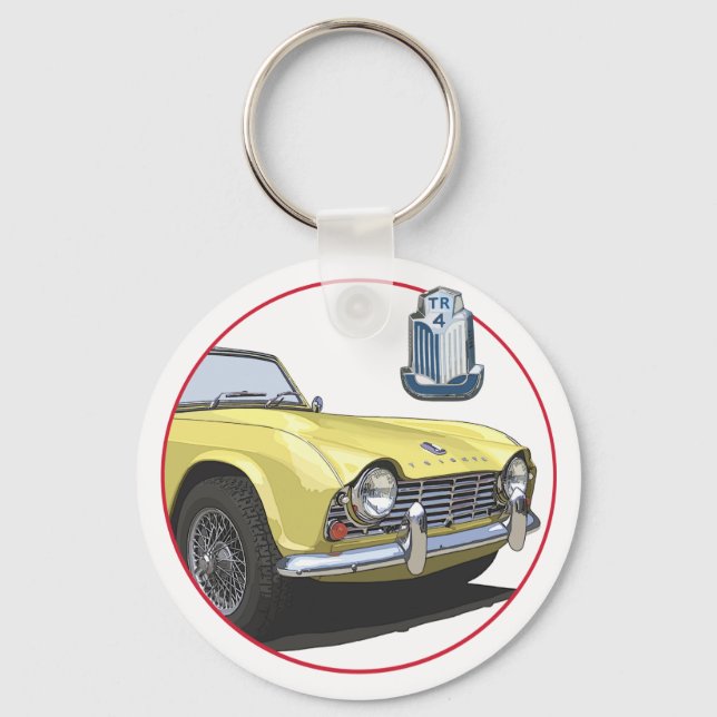 Yellow TR4 Key Ring (Front)
