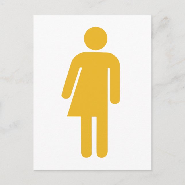 Yellow transgender icon postcard (Front)