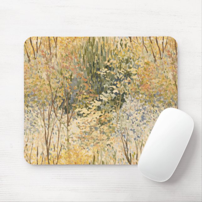 Yellow Trees in Fall Mouse Mat (With Mouse)