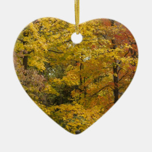 Yellow Trees Of Autumn Ceramic Tree Decoration
