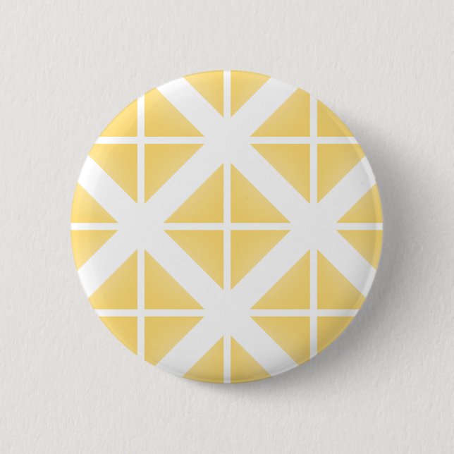 Yellow Trendy Triangle Pattern 6 Cm Round Badge (Front)