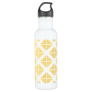 Yellow Trendy Triangle Pattern 710 Ml Water Bottle