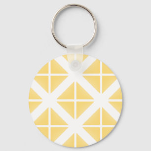Yellow Trendy Triangle Pattern Key Ring