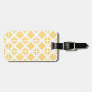 Yellow Trendy Triangle Pattern Luggage Tag