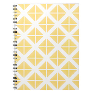 Yellow Trendy Triangle Pattern Notebook