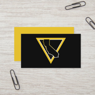 yellow triangle california business card