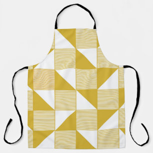 Yellow Triangles: Linear Seamless Pattern. Apron