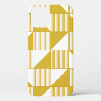 Yellow Triangles: Linear Seamless Pattern. iPhone 12 Case