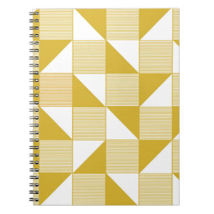 Yellow Triangles: Linear Seamless Pattern. Notebook