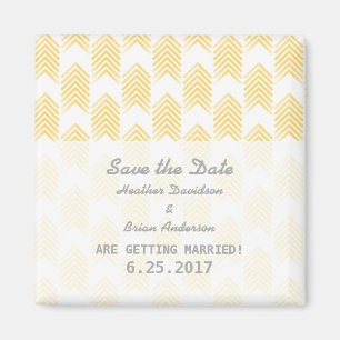 Yellow Tribal Arrows Save the Date Magnet